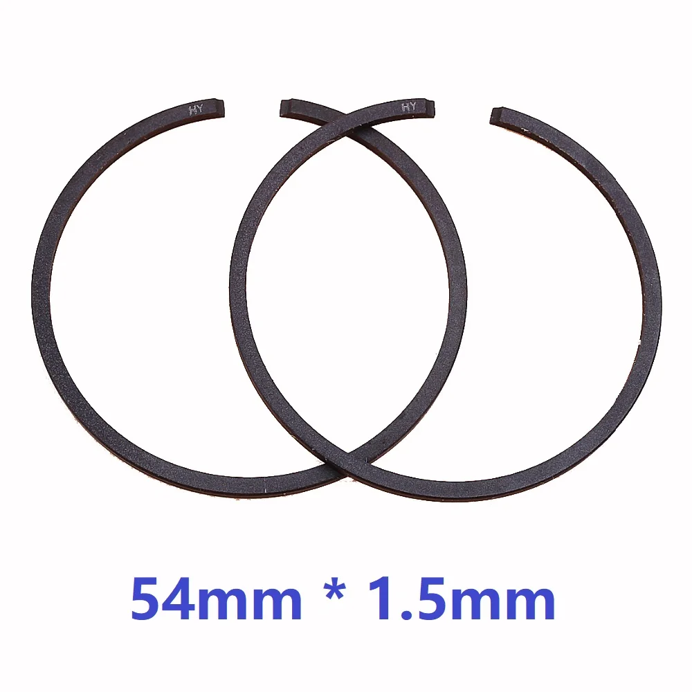 2pcs/lot 54mm x 1.5mm Piston Ring Rings For Husqvarna 288 385 STIHL 056 McCulloch 250 Chainsaw Garden Tools Thickness 1.5mm