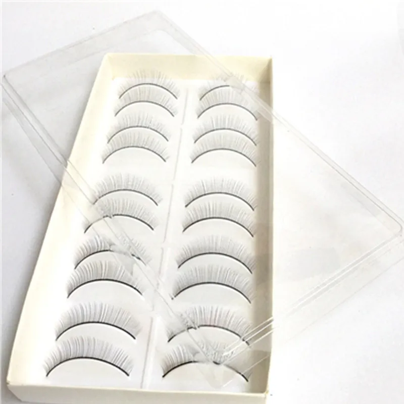 10Pair Makeup Training Lashes for Beginner False Eyelash Extension Practice Mink Lashes Full Strip Eyelashes Exercise Eye Beauty