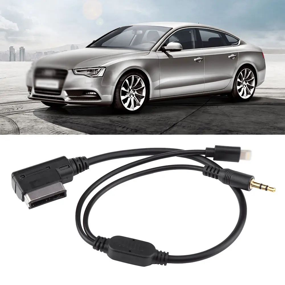 Car AMI MDI MMI 3.5mm AUX Interface Music Cable For iPhone 5 6 Audi VW