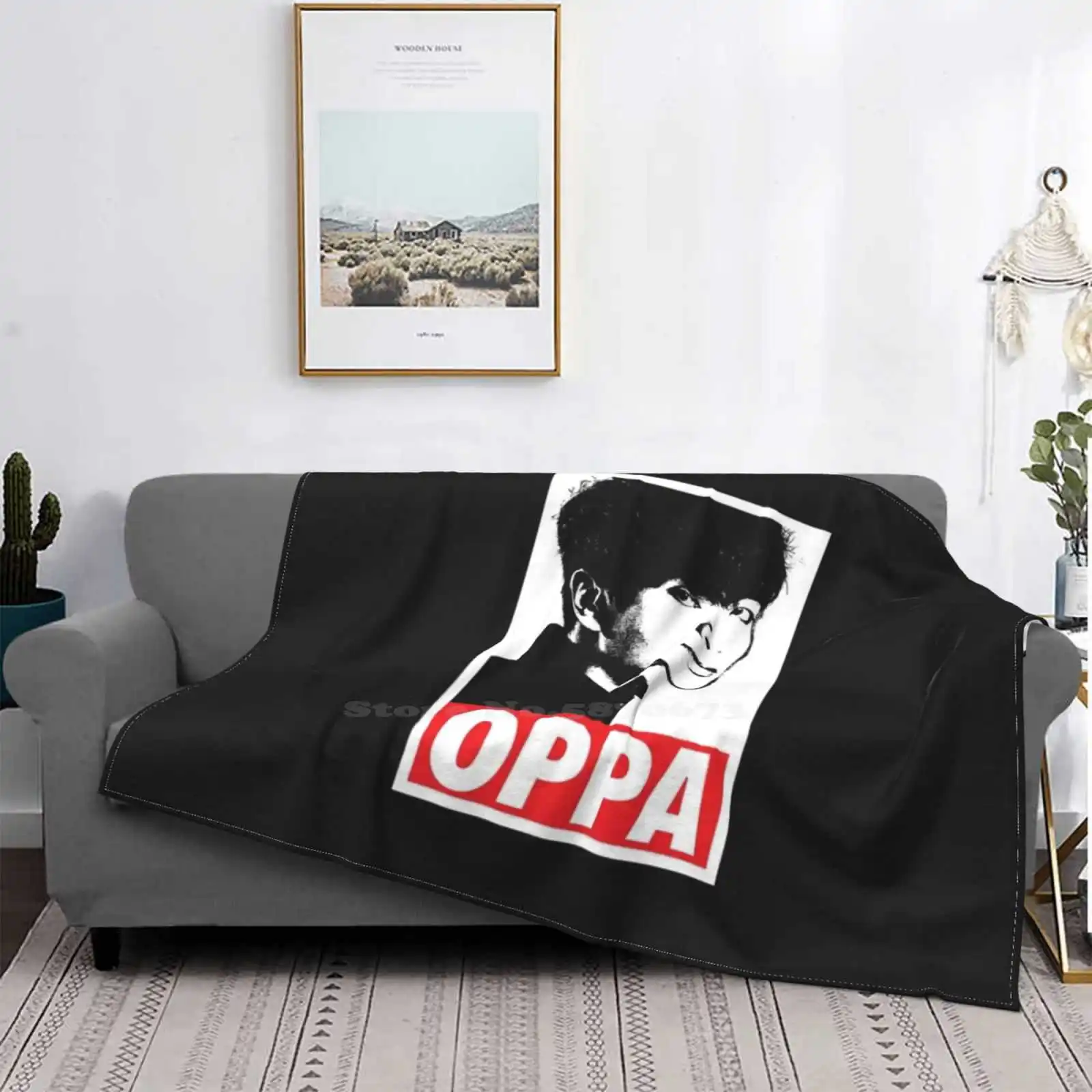 Oppa Lee Min Ki Super Warm Soft Blankets Throw On Sofa/Bed/Travel 이민기 Lee Min Ki Hollywood Kpop Korea Superstar Icon Oppa Spoof