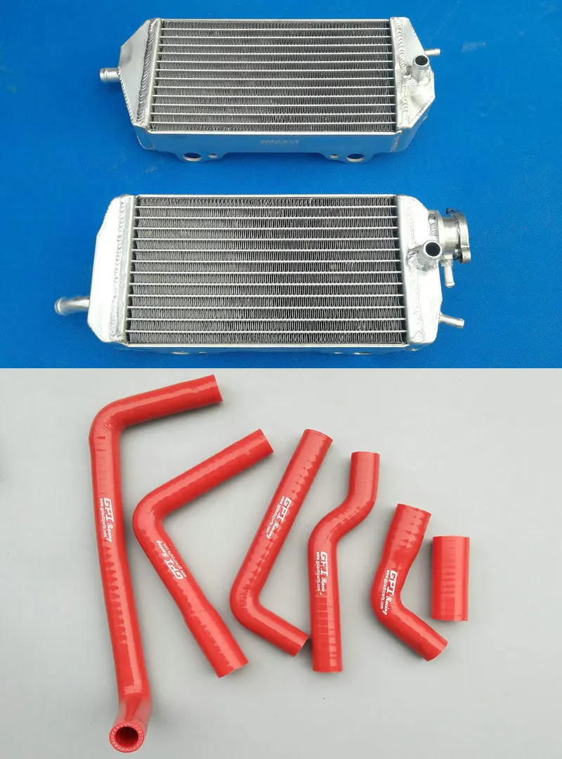 Aluminum Radiator +Hose Racing for 2007- 2014 Gas Gas MX/SM/EC 200/250/300 2007 2008 2009 2010 2011 12 13 14