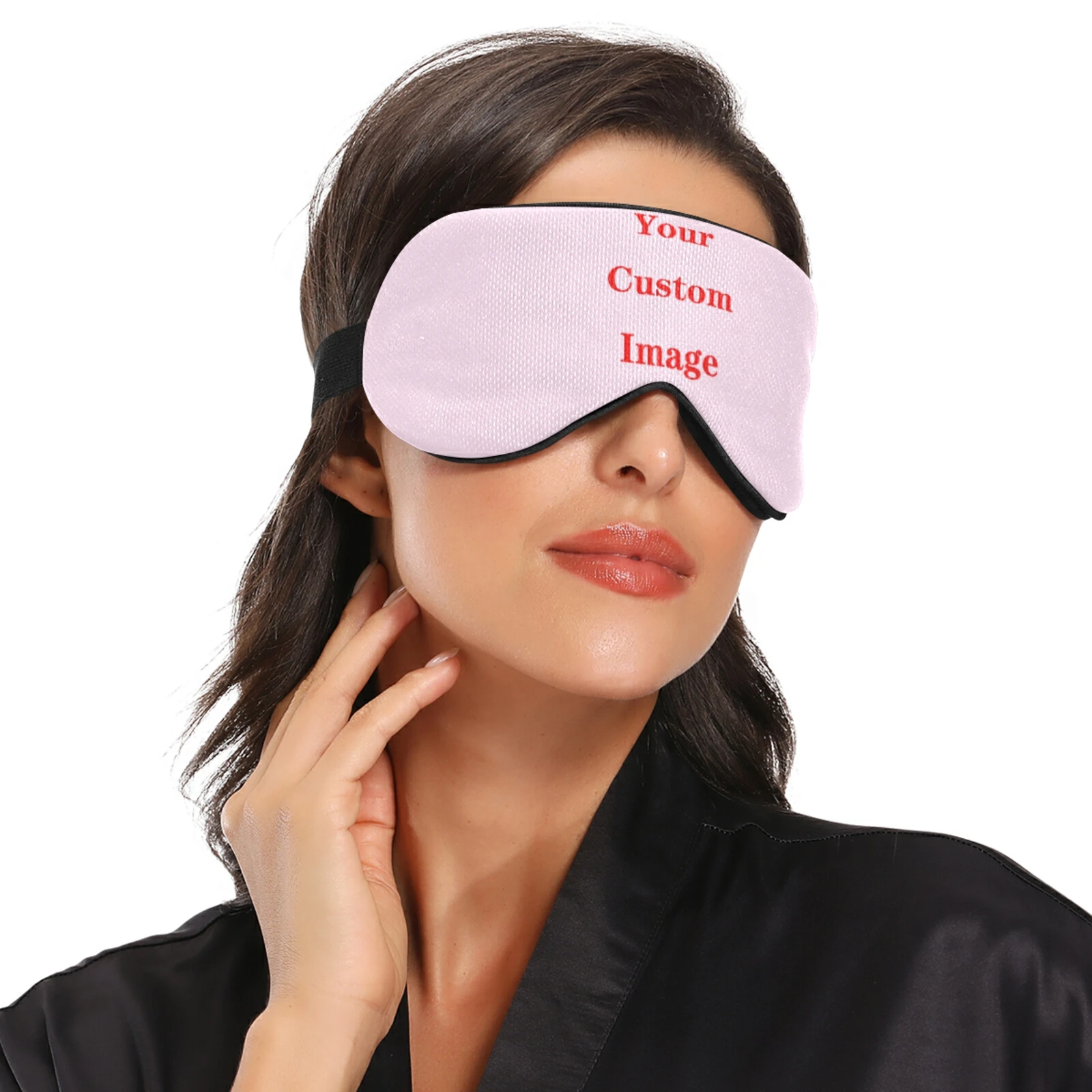 Luxury Sleep Eye Mask Blindfold Custom pattern Sleeping Comfortable Super Soft Eye Shade Cover With Adjustable Strap Blindfold