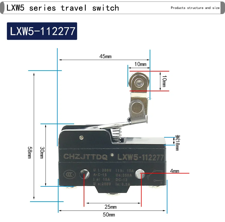 CHZJTTDQ Reise-Endschalter Mikroschalter LXW5-11G1 G2 Q1 Q2 N1 N2 Kupferpunkt-Positionierungsschalter – Detail 14