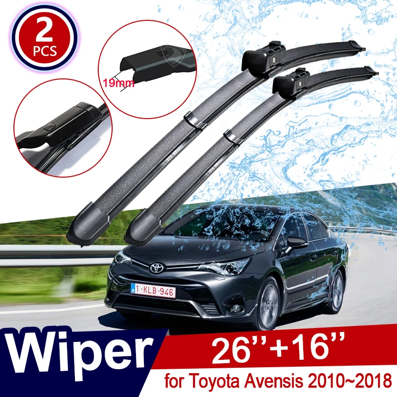 Car Wiper Blade for Toyota Avensis T270 2010~2018 Windscreen Windshield Wipers Brushes 2011 2012 2013 2014 2015 2016 Car Goods