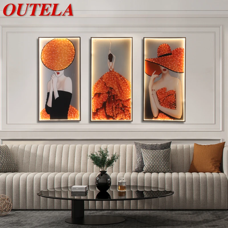 

OUTELA Wall Lamps Modern Fashion Three Pieces Suit Sconces Lighting LED Creative For Home