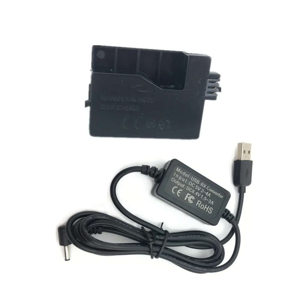 DR-E5 Dummy Battery + USB Adapter Charging Cable for Canon EOS 450D 500D 1000D Rebel XSi XS Cam Power Bank as ACK-E5 LP E5 LP-E5