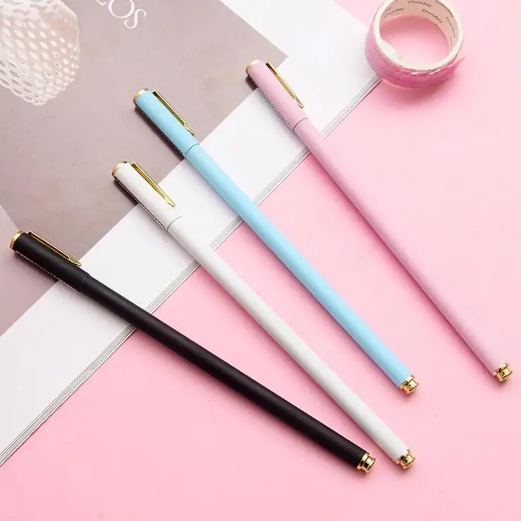 Nieuwe 1PC Fashion Kawaii Koreaanse 0.55mm Business Balpen Zwarte Inkt Neutrale Pen Balpen School Kantoorbenodigdheden levert