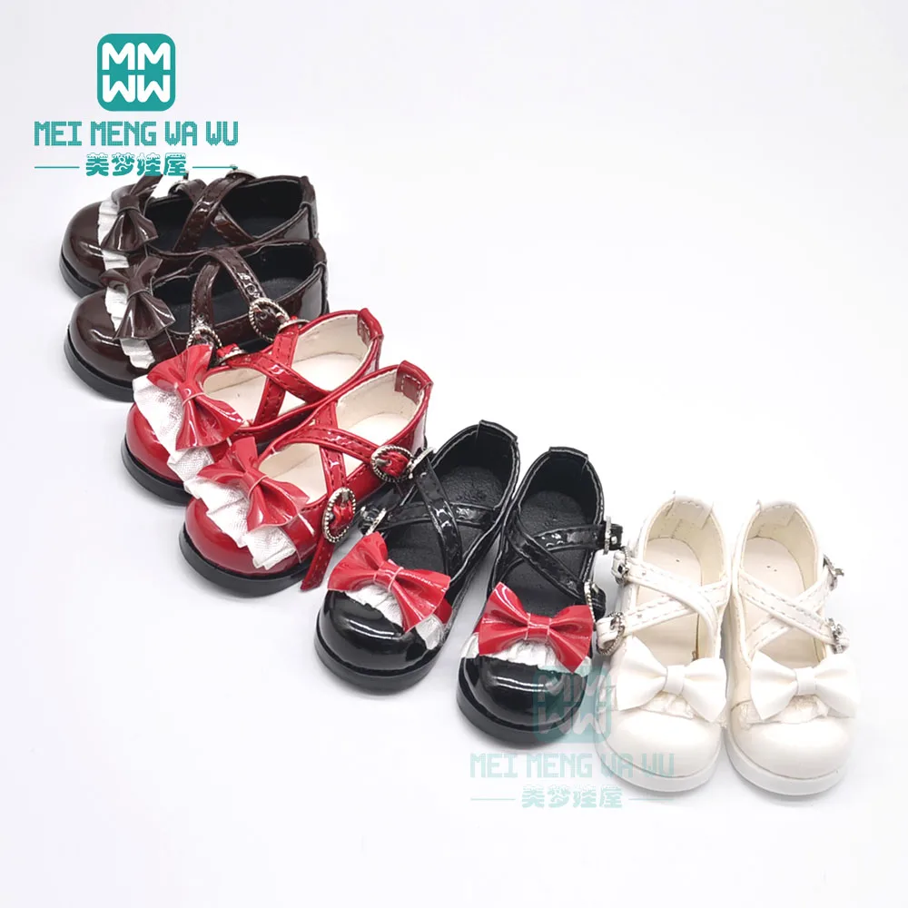 

6cm*2.8cm 1/4 BJD girl doll shoes MSD GEM XAGA doll accessories High-top leather boots, bow leather shoes