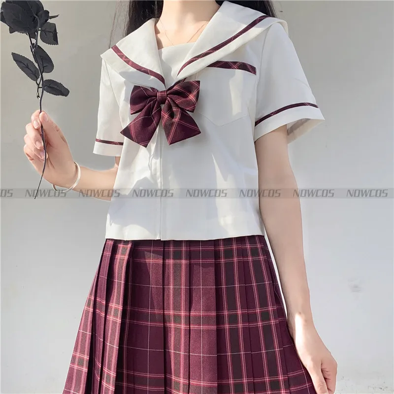 [Lycoris radiata] Formal JK Meninas Estudantes Verão Cintura Alta Saias Plissadas Saias Xadrez Mulheres Vestido Para JK Uniforme Escolar