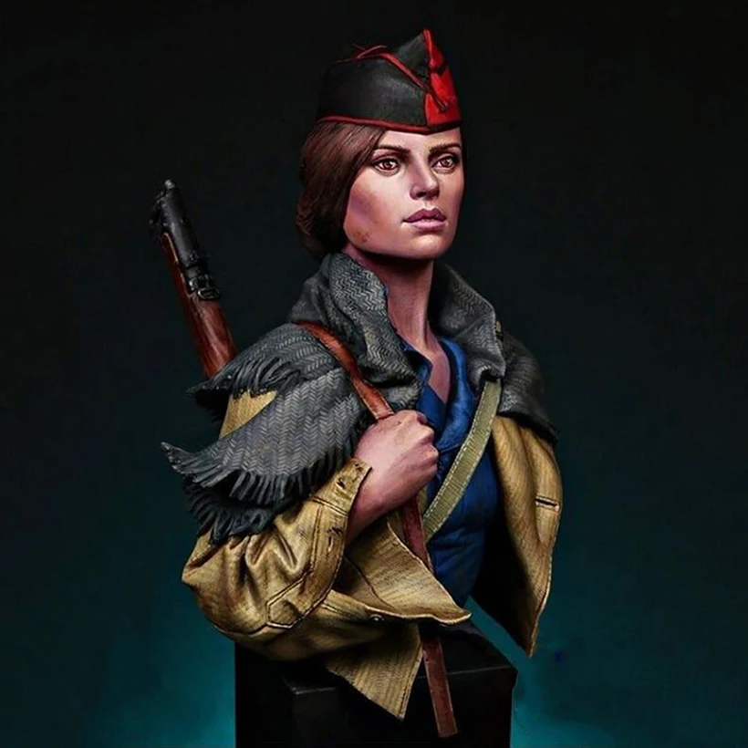 Resin Figure 1/10 ancient warror woman officer bust   Model Unassambled Unpainted  Figure Building Kit