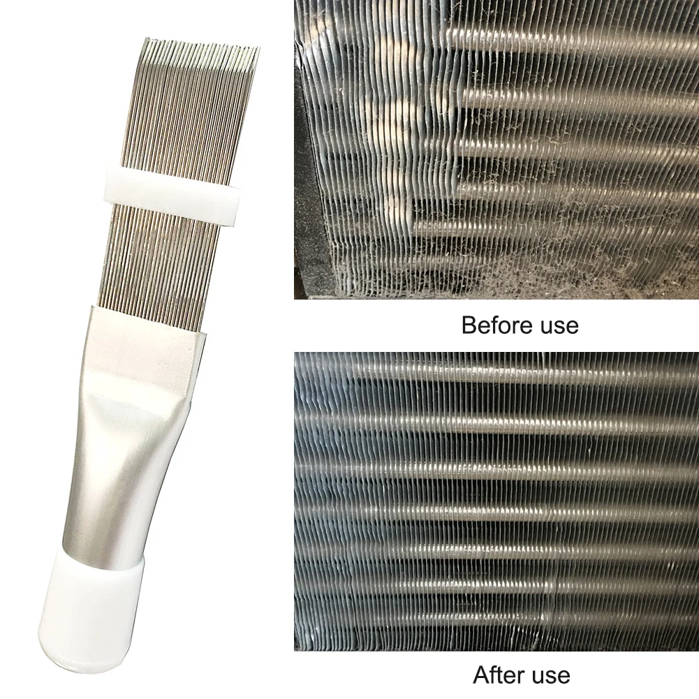 Air Conditioning Fin Cleaning Comb Stainless Steel Fin Straightener Brush Air Conditioner Cleaning Tool #W0