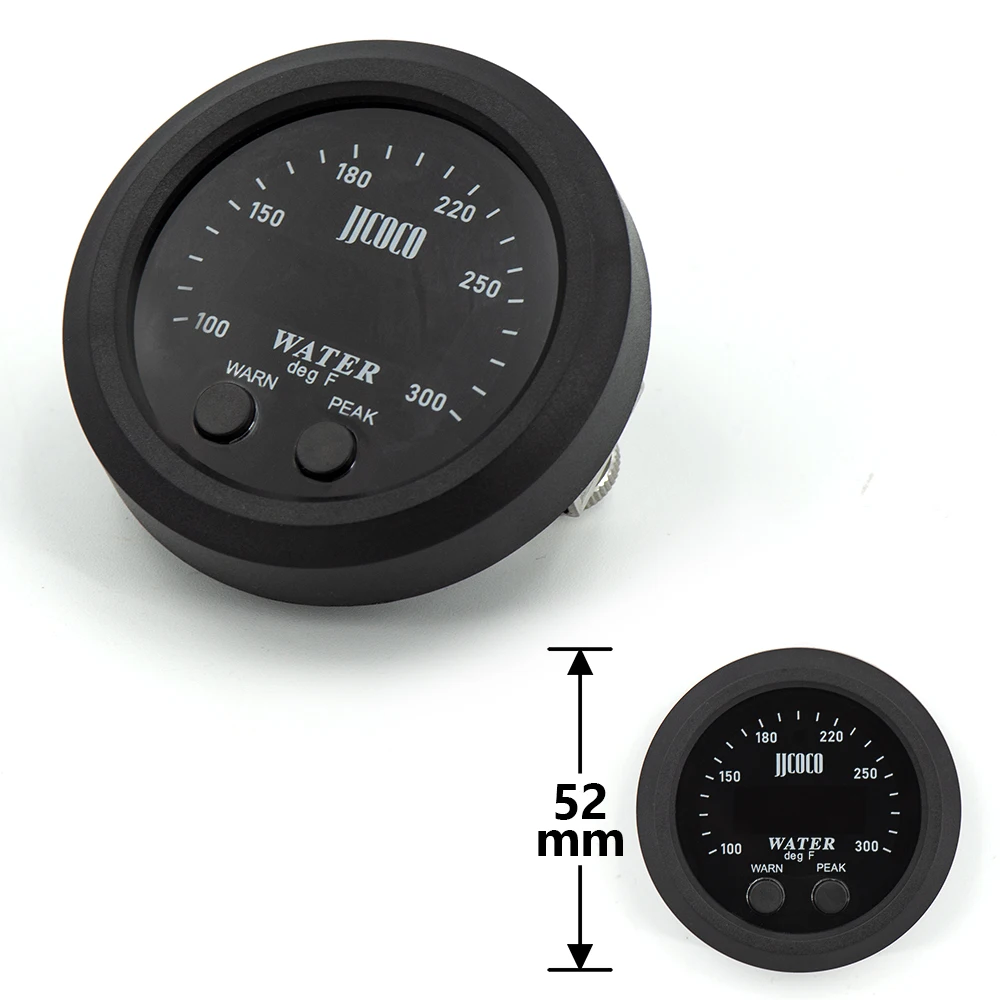 

52MM Auto DC 12v Water Temperature Gauge With 1/8 Npt Sensor Car Digital Meter Red Display Temp 32-212F(0~100C) WTM-01