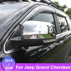 ABS Chrome Car Rear View Side Mirror Cover Case Shell Trim for Jeep Grand Cherokee 2014 2015 2016 2017 2018 2019 2020