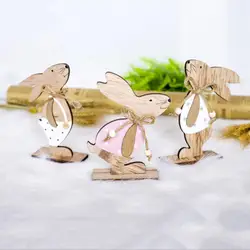 PATIMATE Wooden Easter Bunny Rabbit Easter Decorations For Home DIY Decor for Easter Party Pendants Hanging Ornaments