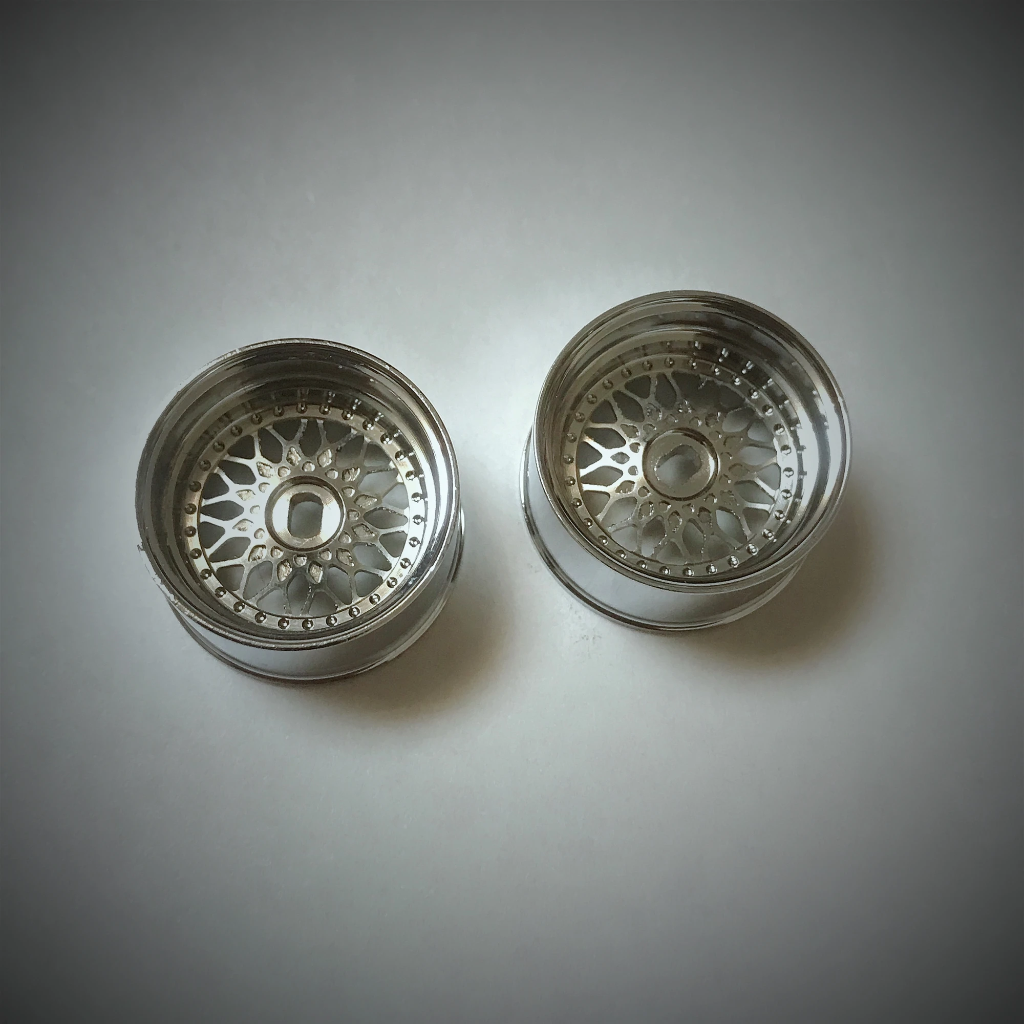 MINI-Z AWD BBS Metal Wheel Electroplated (Offset +1, Diameter 20mm, 2PCS) For Drift RC Kyosho FWD MA020 MA030 WLtoys K969/K989