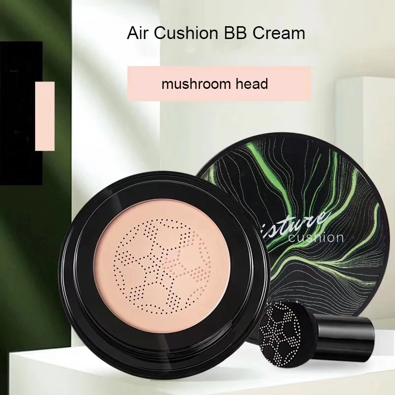 BB Air Cushion Foundation Mushroom Head CC Cream Concealer Whitening Makeup Cosmetics Waterproof Brighten Face Base Tone