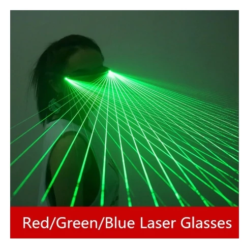 تكنولوجيا المستقبل مرحلة الحفلات المسائية أحمر أخضر أزرق نظارات الليزر نظارات الأداء الليزر الرقص الفضاء عرض الدعامة #4