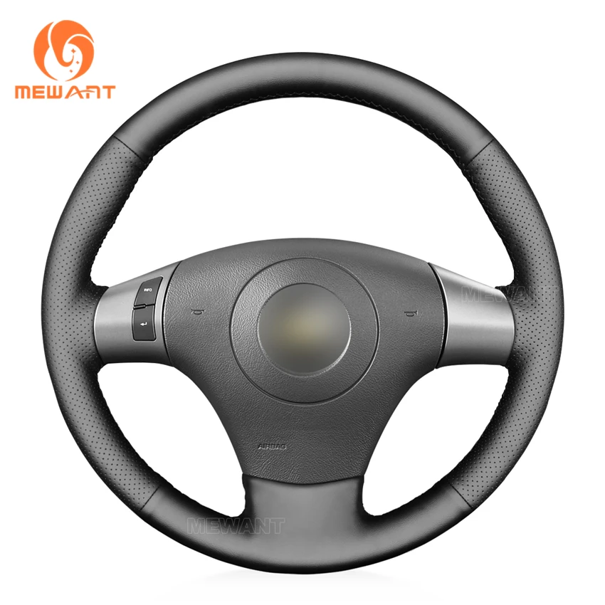 MEWANT Black Artificial Leather Steering Wheel Cover for Opel GT 2007-2010 Chevrolet Malibu HHR Cobalt Pontiac G5 G6 Solstice