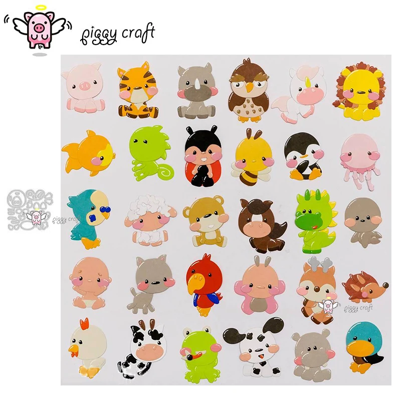 Piggy Craft metal cutting dies cut die mold Various animal decoration Scrapbook paper craft knife mould blade punch stencils die