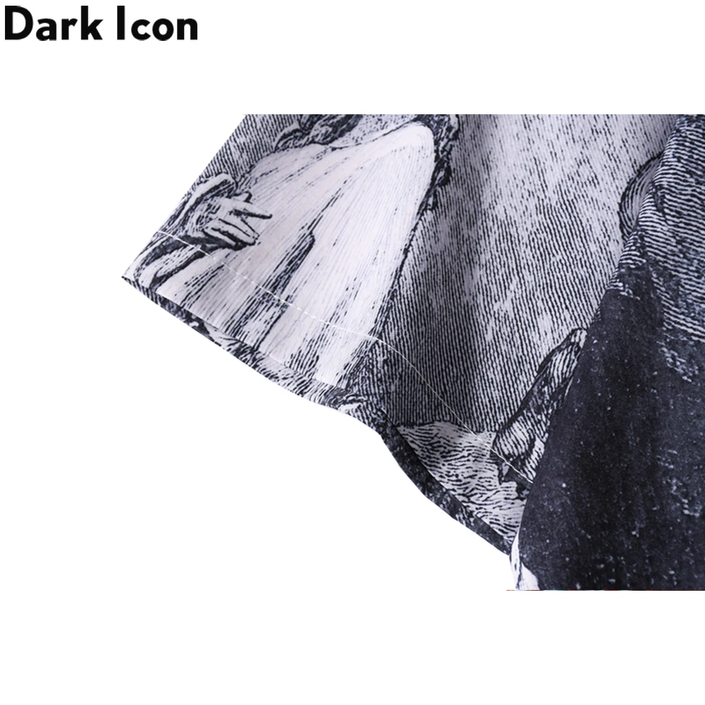 Dark Icon Hawaiian Shirt Men Summer Beach Holiday Men\'s Shirts Vintage Street Male Top
