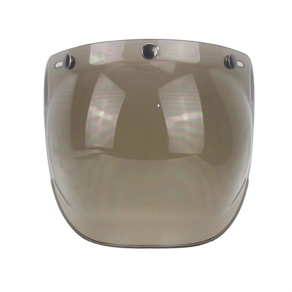 Vintage Motorradhelme, Blasenvisiere, Linse mit Schild, 3-Tasten, allgemeines 3/4 offenes Gesicht, Motorrad-Jet-Helm-Zubehör