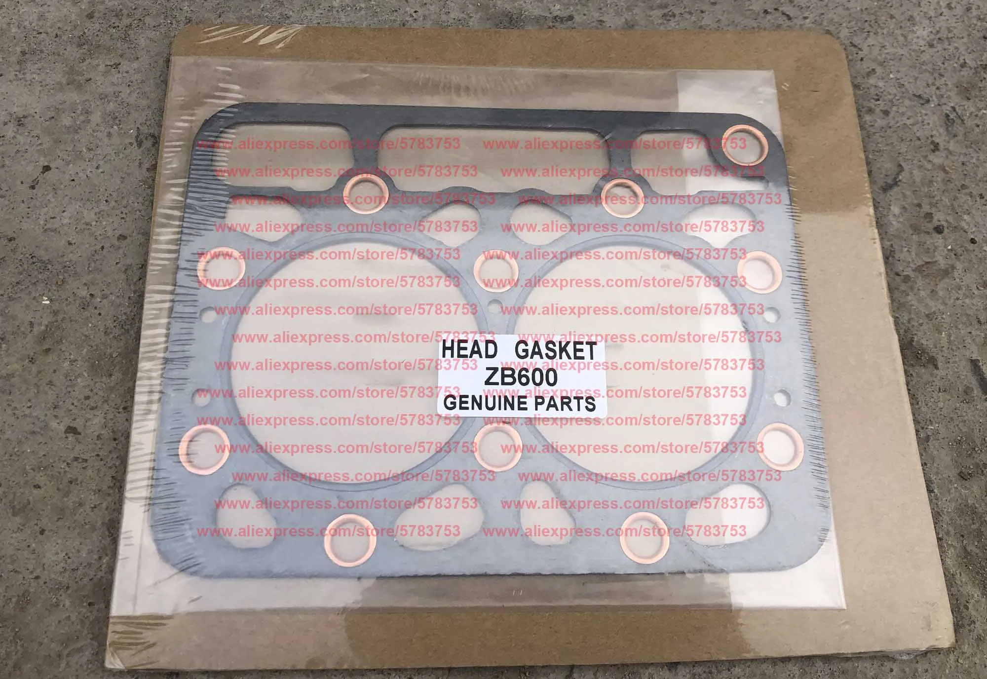 Kubota 15944-03310 Cylinder Head Gasket, Kubota ZB600 / 2D72 / Z600 engines, Kubota B4200 tractor