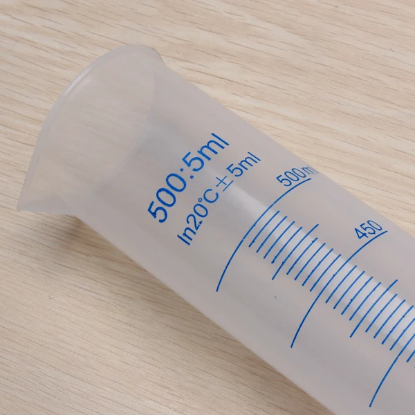 

500ml Plastic Graduated Laboratory Test Measuring Cylinder Container Tube