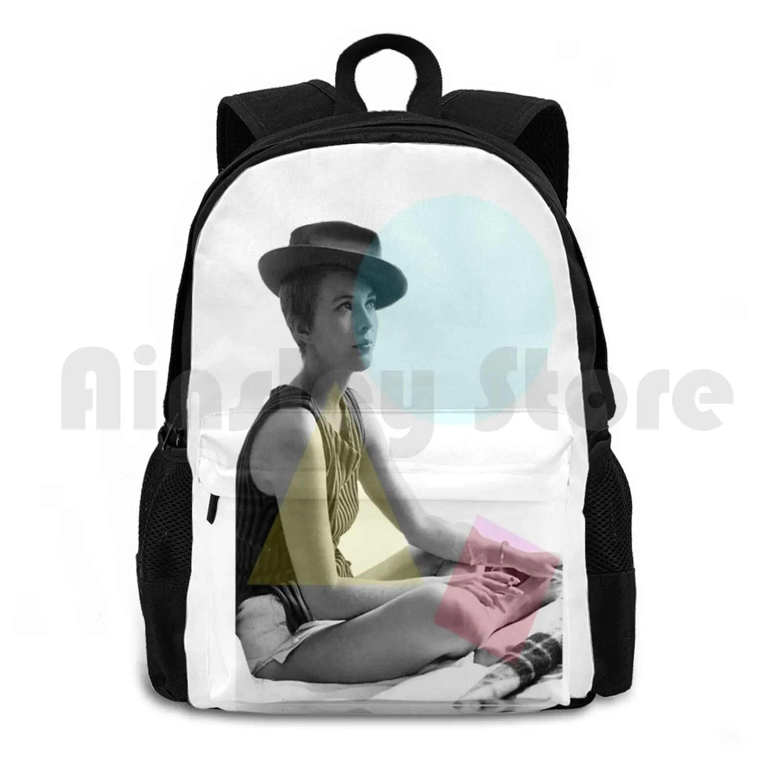 

Jean Seberg-Godard's 'breathless' French New Wave Vintage 60s Actress Outdoor Hiking Backpack Riding Climbing Sports Bag Jean