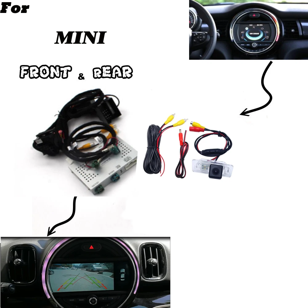 Rear Camera For MINI Clubman/ Clubvan R55/ Countryman R60 Parking Bakcup Reversing camera interface Original Display decoder