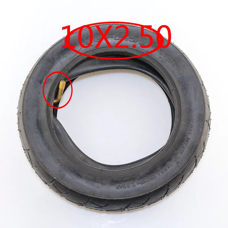 Tires 10 x 2.50 inch Black X2.50 for Electric Scooter Balance Drive Bicycle Tyre   tyre and inner tube