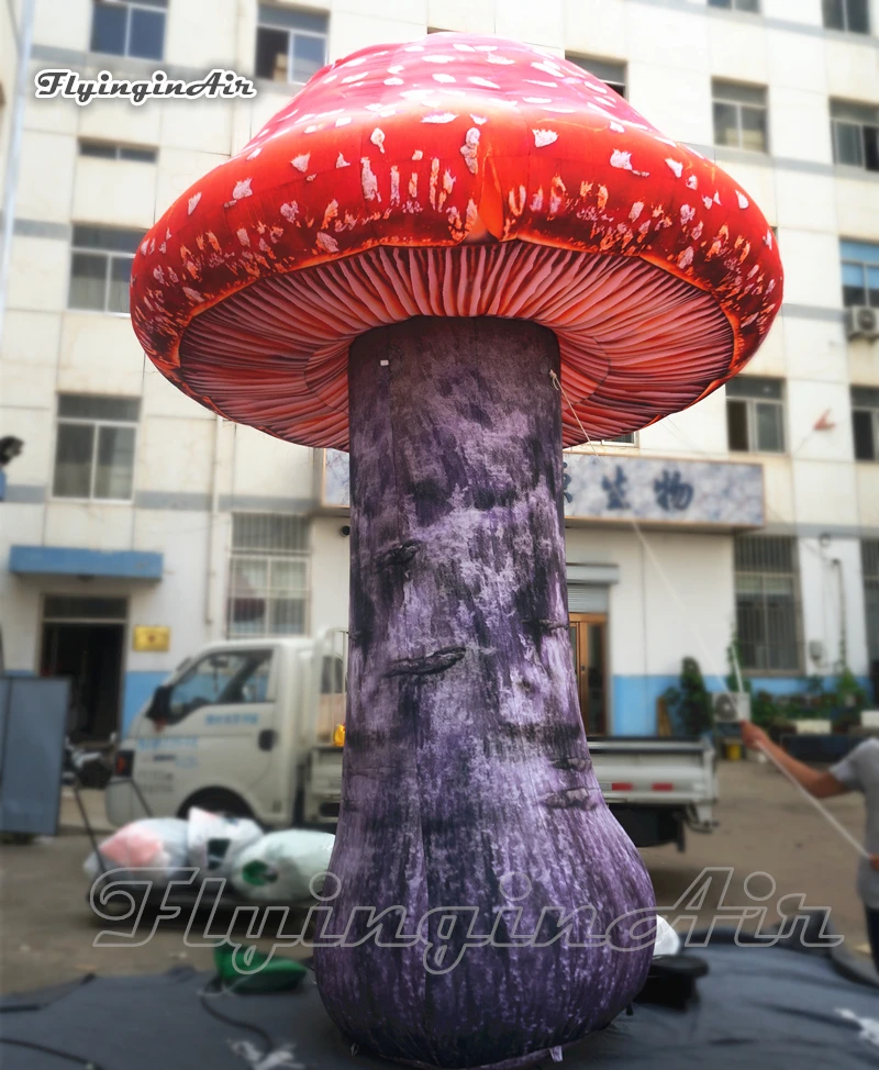 

Concert Stage Performance Giant Inflatable Mushroom 5m Outdoor Blow Up Umbrella Mushroom Replica For Dancing Party Decoration