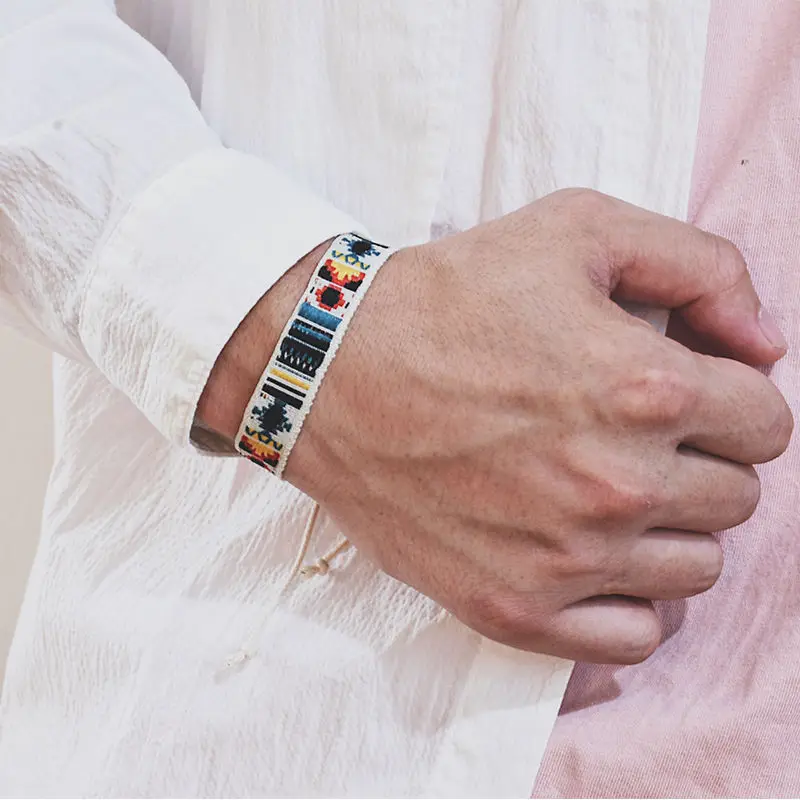 Bohemia Style Weave Rope Friendship Bracelets For  Cotton Handmade Stitchwork Charm Bracelet & Bangles Ethnic Jewelry Gifts