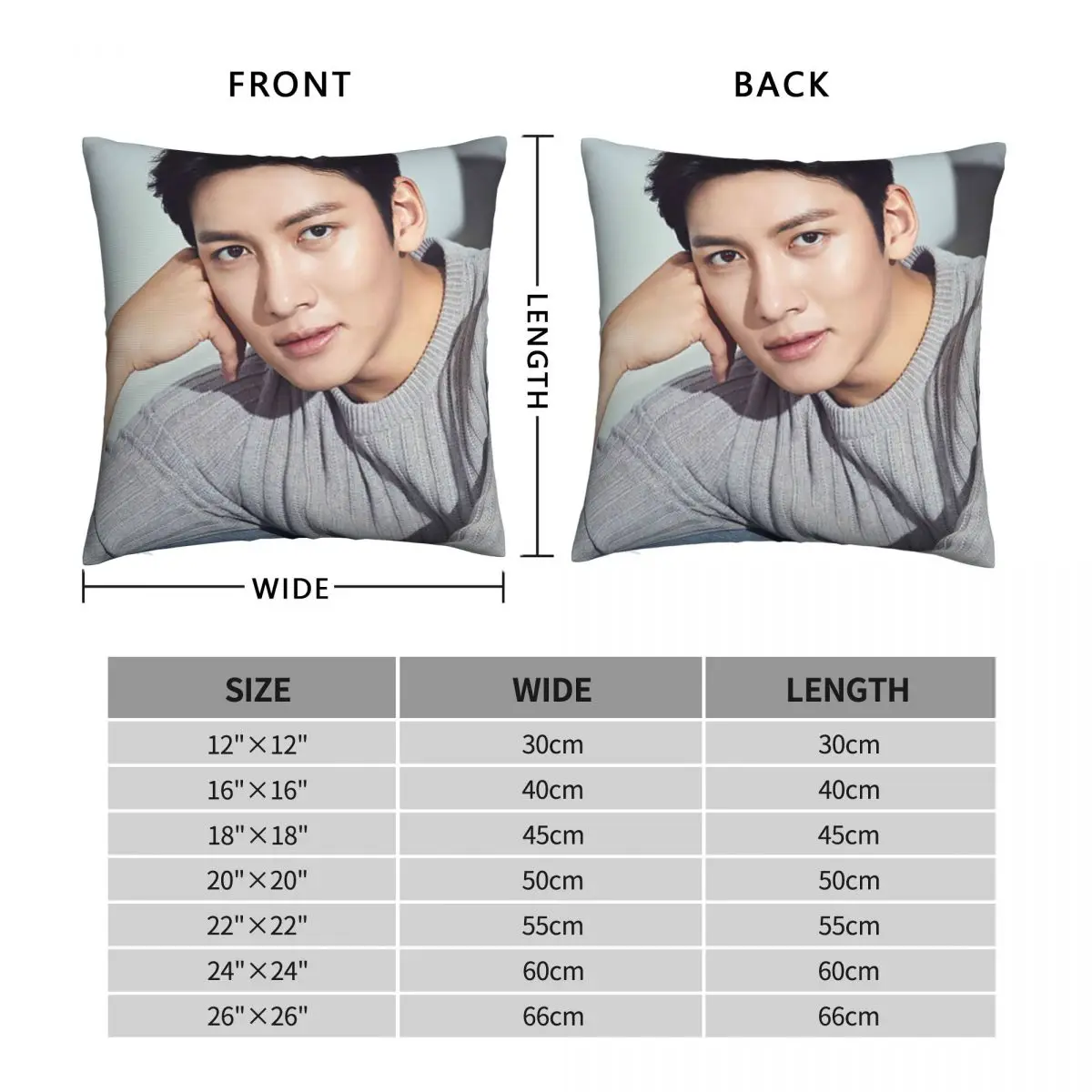 Ji Chang-wook Ji Chang Wook Square Pillowcase Polyester Linen Velvet Printed Zip Decor Throw Pillow Case Bed Cushion Cover 18