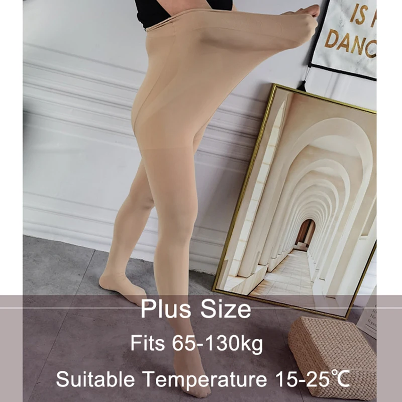 

Women Pantyhose Large Sizes Sexy Super Elastic Magical Pantyhose Big SizeSpring Autumn Control Abdomen Nylon Tights Plus Size