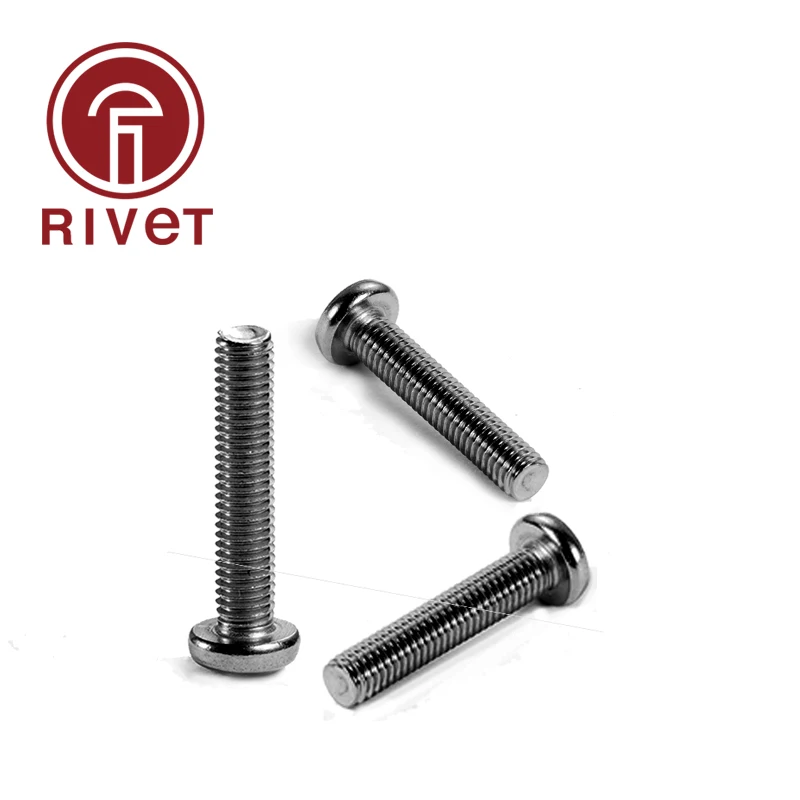 

304 A2-70 GB818-85 DIN ISO 7045 M6 M8 Stainless Steel Cross Recessed Round Pan Head Tapping Screws Wood Screws 50/100 Pcs