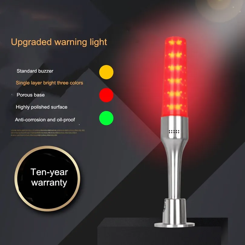 led 3 colors in 1 layer Indicator Light 24V Intelligent Warning Light Fold Baseball Workshop Machine Signal Buzzer Caution Light