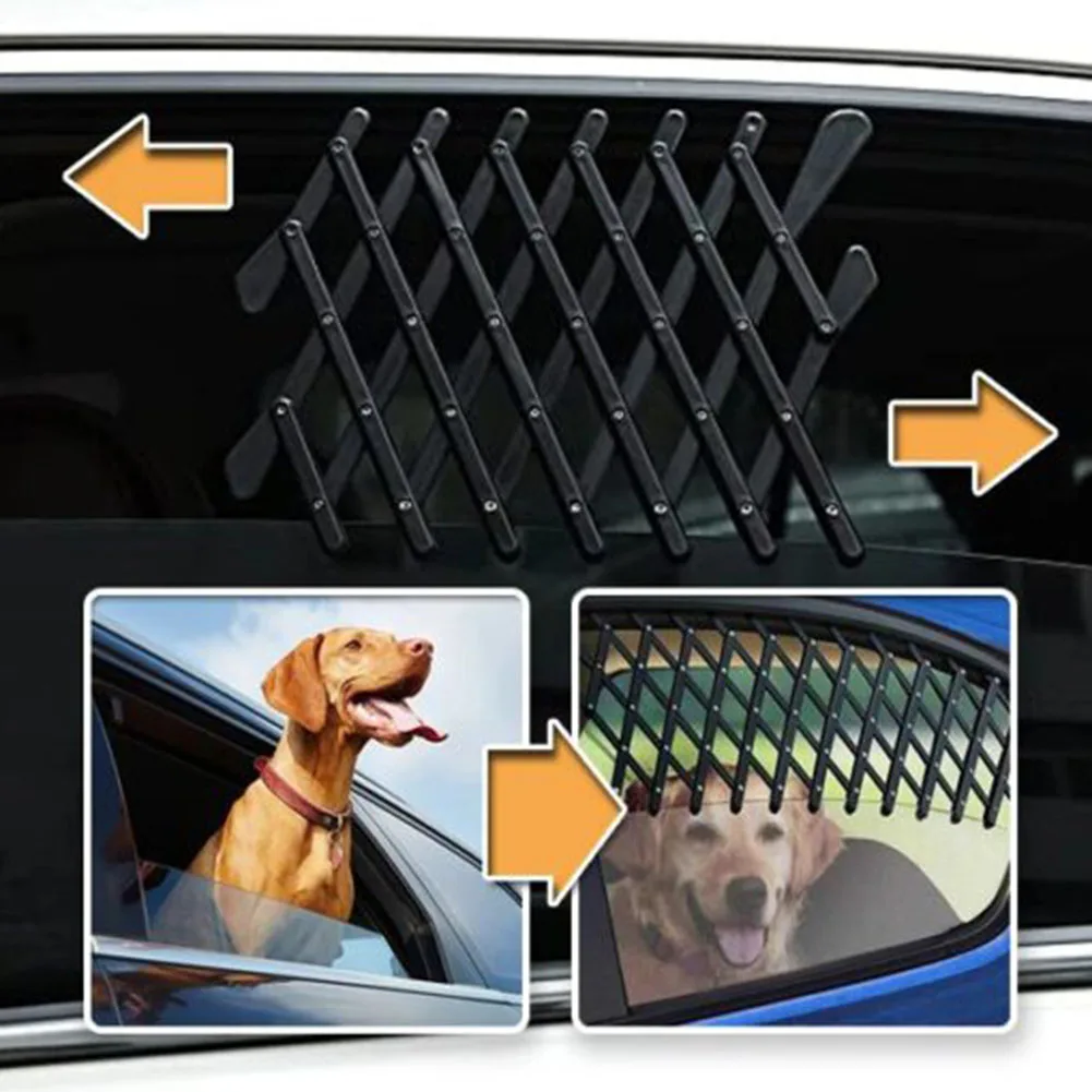 Universal Car Window Travel Vent Pet Dog Puppy Security Ventilation Grill Mesh Vent Guard Telescopic Fence