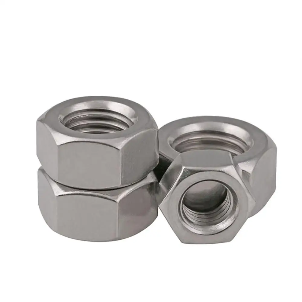 

10Pcs-50Pcs M3 M4 M5 M6 M8 Hex Nuts 201 Stainless Steel DIN934 Hexagon Lock Nuts Screw Nuts