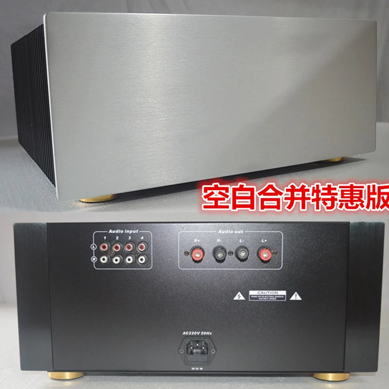 430*180*406MM QL43180 Class A Post Level Amplifier Chassis Box House DIY Enclosure with Feet Switch Amplifier Case Shell