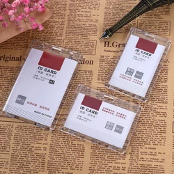 1pc akrylowe przezroczyste etui na karty kredytowe banku wysokiej jakości pokrowiec na karty Crystal Card Bus etui na identyfikator z tworzywa sztucznego bez smyczy