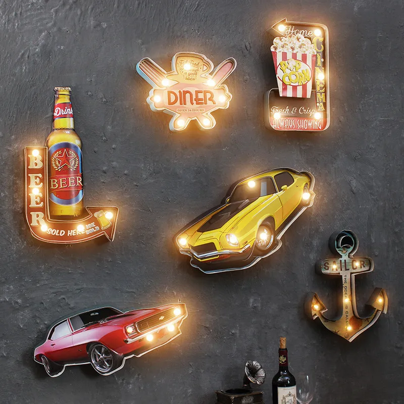 Vintage Las Vegas LED Light Neon Signs for Bar Pub Home Restaurant Cafe Illumination Sign Wall Hanging Decoration LED Signs N052