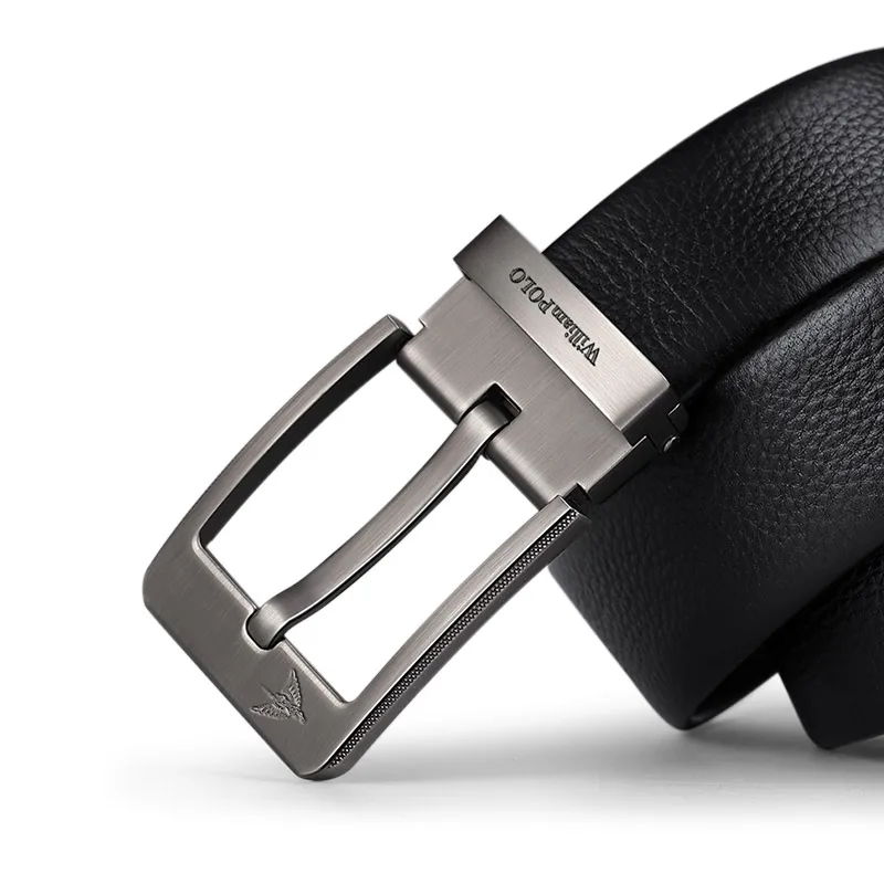 Men\'s Belt Luxury Brand Vintage Pin Buckle Genuine Leather Harness Designer Belt Silver  Male Business Casual Male Trouser Belt