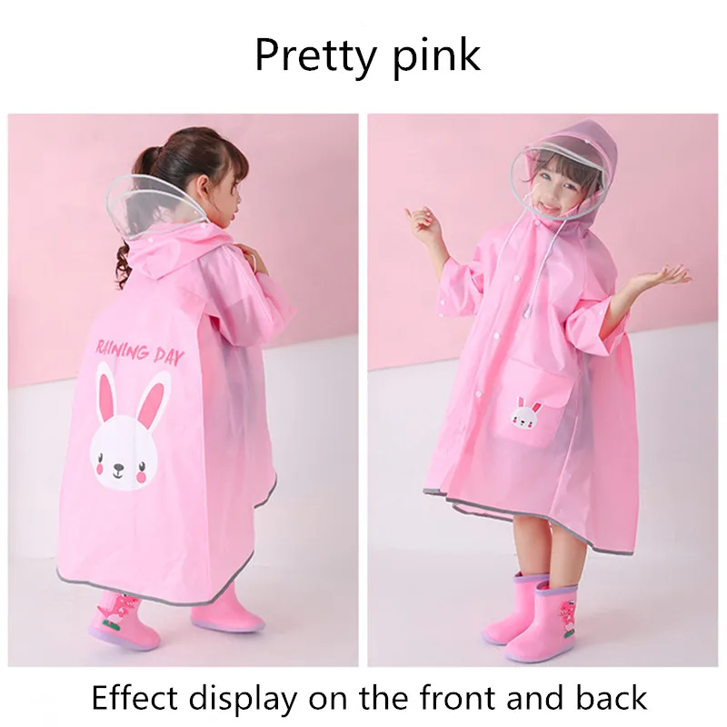 Cute student baby raincoat outdoor travel mountaineering waterproof raingear child impermeable rain poncho boy girl raincoatgift