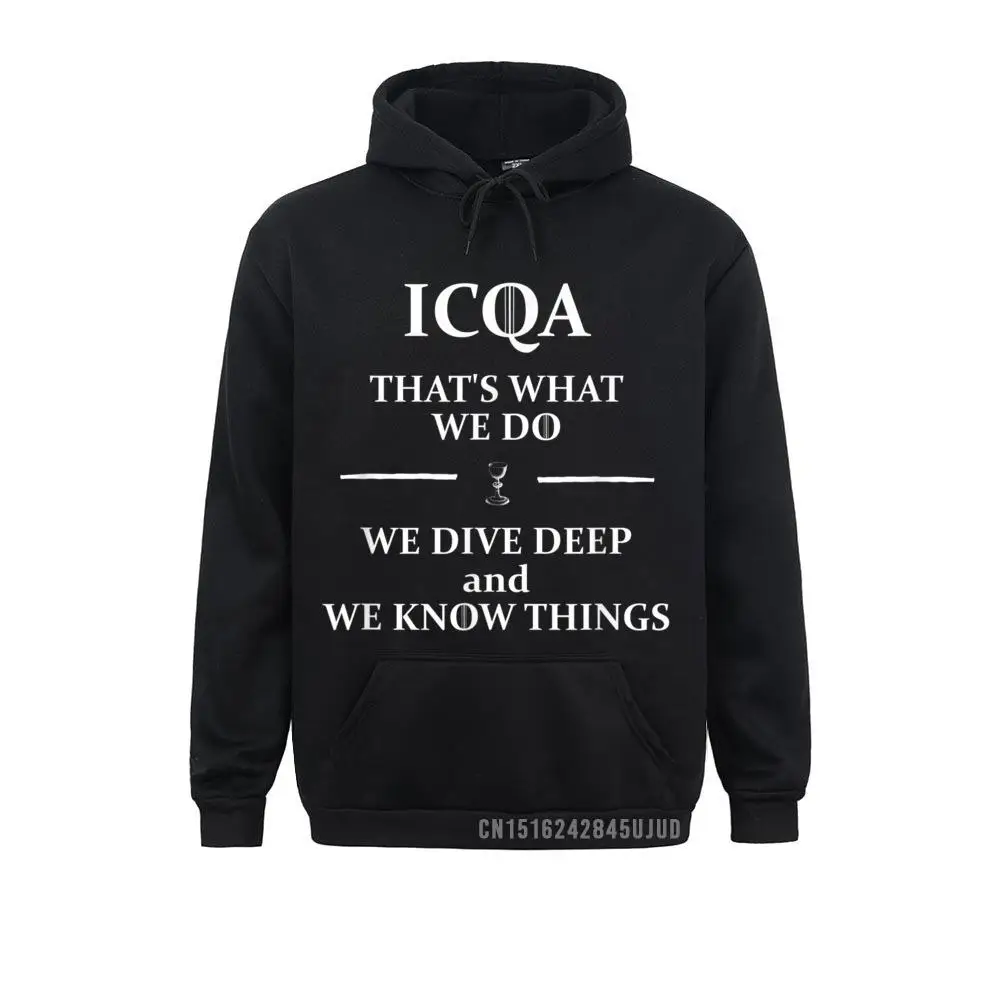 Funny ICQA Pullover Winter Hoodies Long Sleeve For Men Winter Autumn Sweatshirts Party Clothes Slim Fit