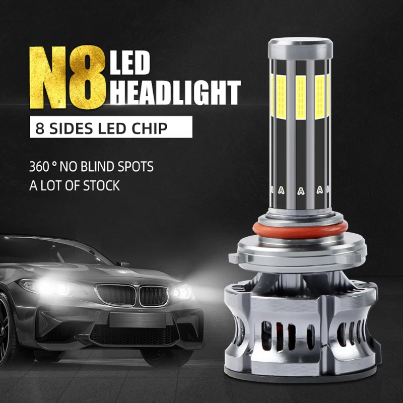 

Niscarda 200W H4 8Sides 360 Degrees Car Light High Power Auto Lamp H1 LED H7 H8 H9 9005 9006 H11 Led Headlight Bulbs