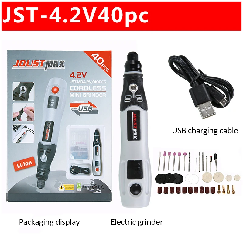 Rechargeable Variable Speed Mini Grinder Set USB Charging Electric Drill Engraving Pen Rotary Tools Kit for Polished Carving