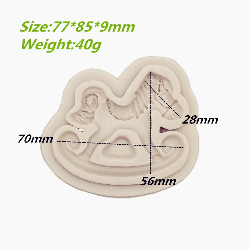 Resin Rocking Horse Silicone Mold Kitchen Baking Tool DIY Cake Pastry Fondant Moulds Dessert Chocolate Lace Decoration Supplies