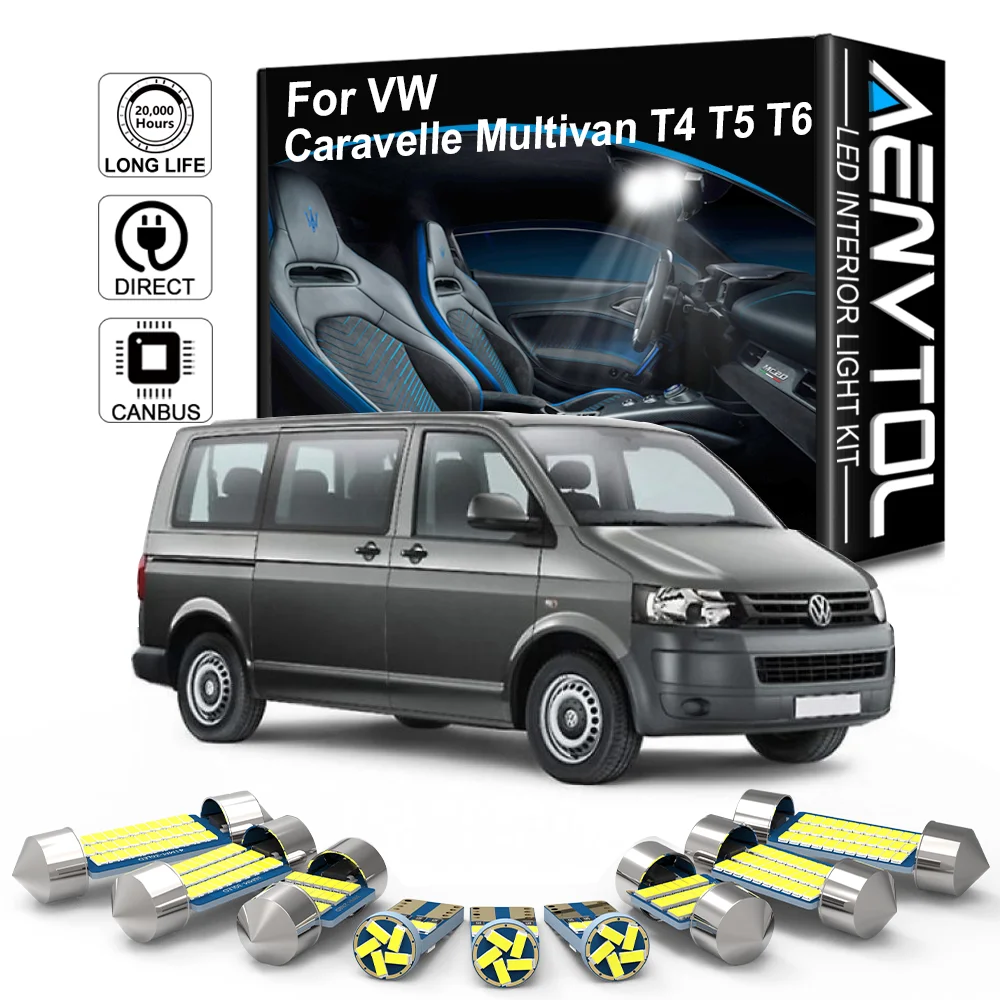 

AENVTOL Canbus For Volkswagen VW T4 T5 T6 Caravelle Multivan Transporter 1990-2003 2004 2005 2006 2007-2018 LED Interior Light