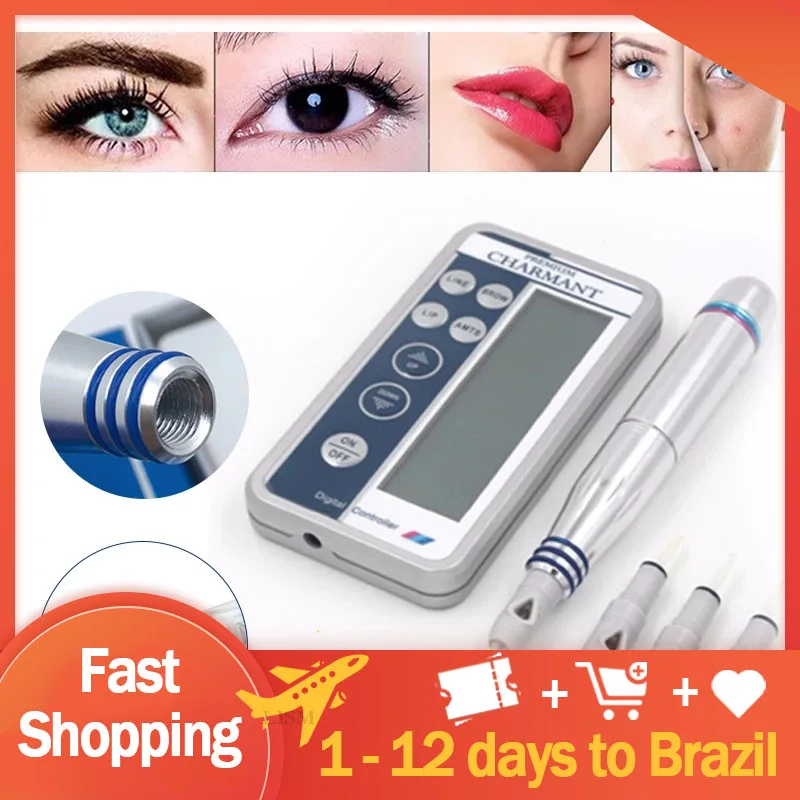 Easy Click Charmant 2 Microblading Eyebrow Machine Digital Permanent Makeup Tattoo Pen For Microblading MTS Liner Shader Agulhas