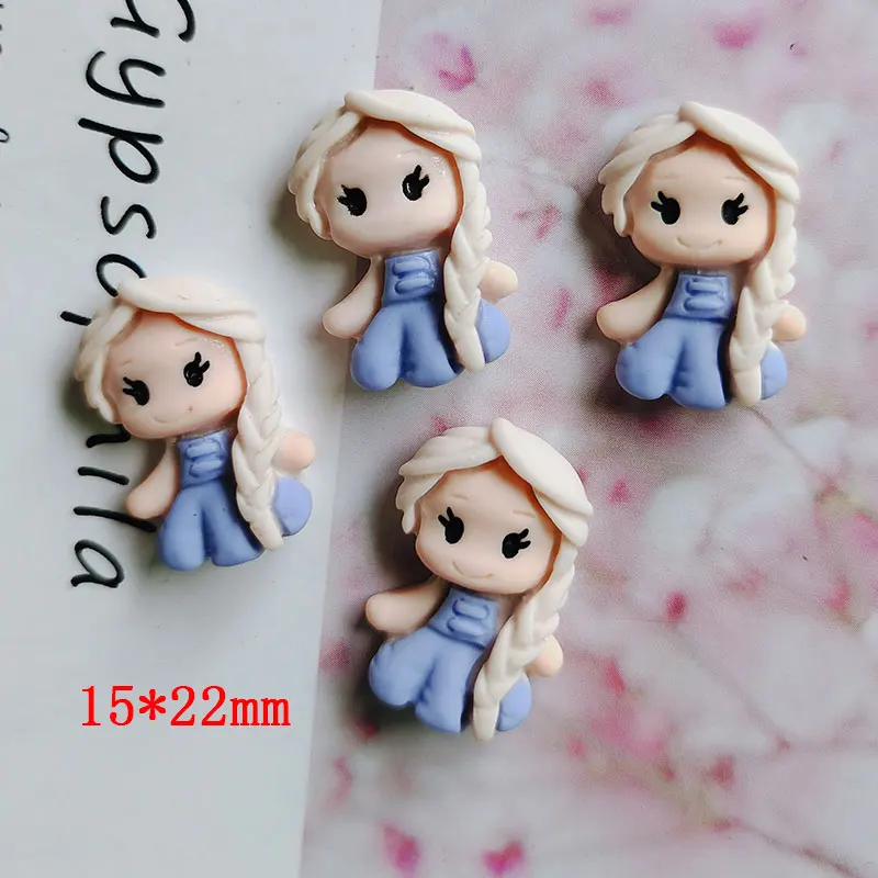 20PCS/lot DIY Resin Cartoon Princess Cute resin Girls Resin accessories for Kids hair clip cover